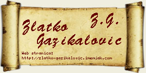 Zlatko Gazikalović vizit kartica